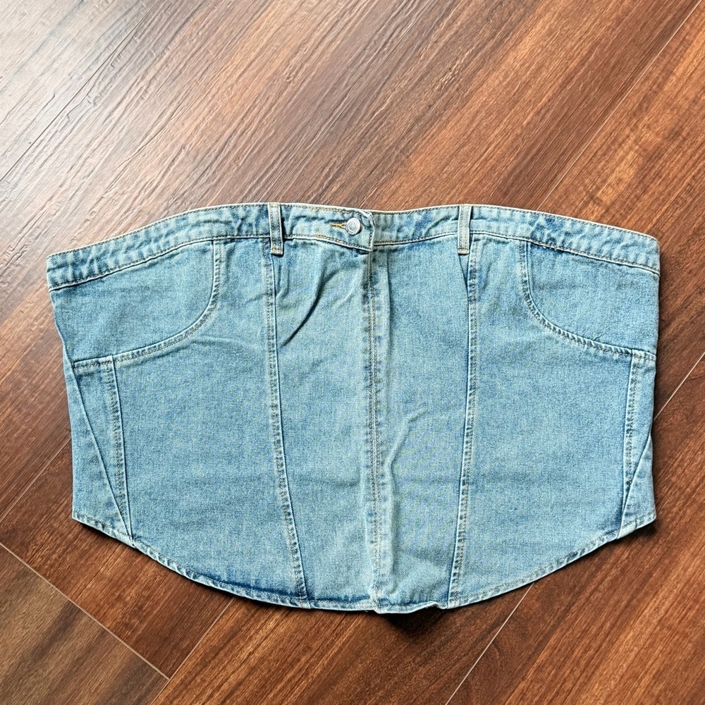 NWT PRETTYLITTLETHING Plus Blue Vintage Light Wash Jean
Walstband Detail Denim - Picture 3 of 5